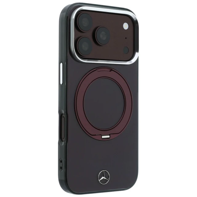 Чохол Mercedes Ring Stand Iconic Logo для iPhone 18 Pro Red (MEHMP18L25HRSILR)