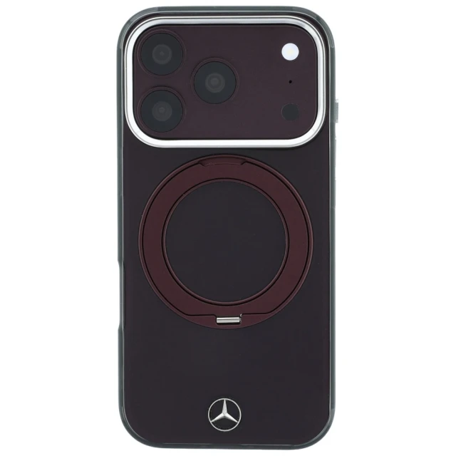 Чохол Mercedes Ring Stand Iconic Logo для iPhone 18 Pro Max | 17 Pro Max Red (MEHMP18X25HRSILR)
