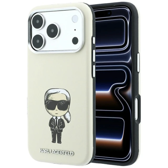 Чохол Karl Lagerfeld Smooth Ikonik Sketch для iPhone 18 Pro Max | 17 Pro Max Beige (KLHMP18X6PWKIKDE)