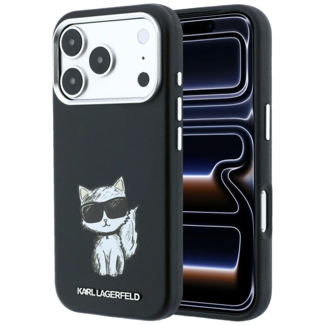 Чохол Karl Lagerfeld Smooth Choupette Sketch для iPhone 18 Pro | 17 Pro Black (KLHMP18L6PWCIKDK)