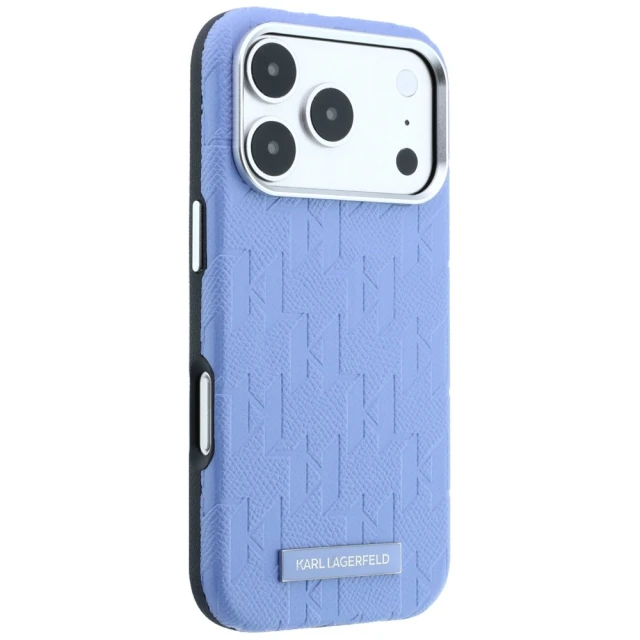 Чохол Karl Lagerfeld Grained Mono Resin Logo для iPhone 18 Pro Max | 17 Pro Max Blue (KLHMP18X6PWKLMHB)