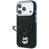 Чохол Karl Lagerfeld with Ring Stand 360 Choupette Head Pin для iPhone 18 Pro Max | 17 Pro Max Black (KLHMP18XPSRSCHHK)