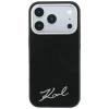 Чохол Karl Lagerfeld Saffiano Small Script Metal Logo для iPhone 18 Pro | 17 Pro Black (KLHMP18L6PWSKSK)