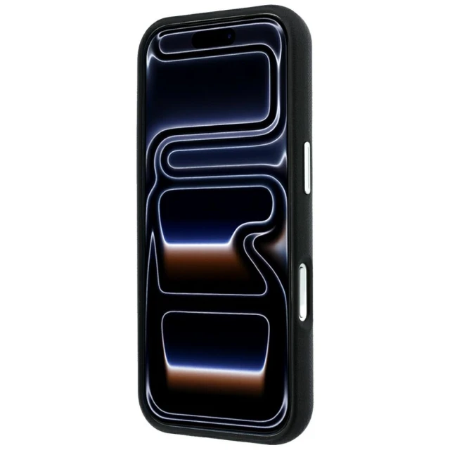 Чохол Karl Lagerfeld Saffiano Small Script Metal Logo для iPhone 18 Pro Max | 17 Pro Max Black (KLHMP18X6PWSKSK)