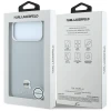 Чохол Karl Lagerfeld Grained Karl Head Metal для iPhone 18 Pro | 17 Pro Grey (KLHMP18L6PSKHLG)