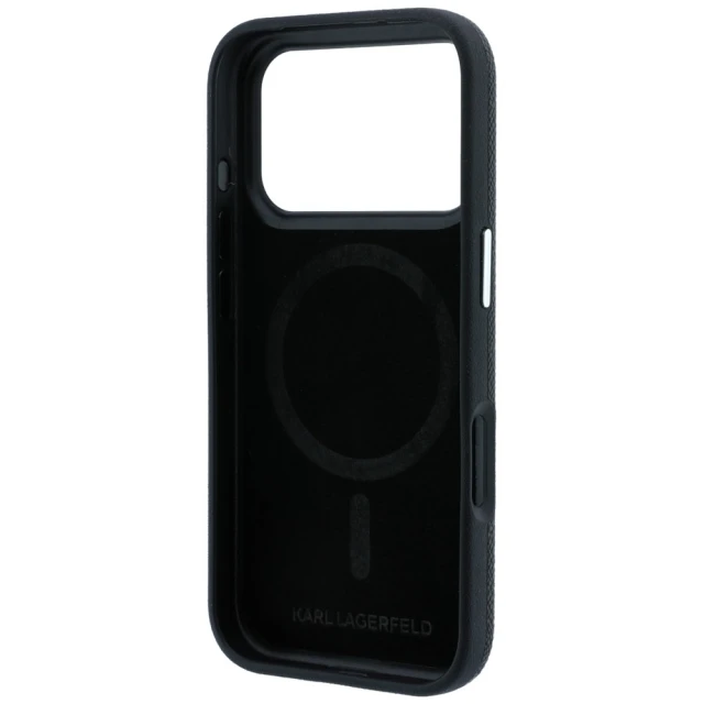 Чохол Karl Lagerfeld Grained Choupette Head Metal для iPhone 18 Pro | 17 Pro Black (KLHMP18L6PSCHLK)