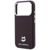 Чохол Karl Lagerfeld Grained Choupette Head Metal для iPhone 18 Pro Max | 17 Pro Max Burgundy (KLHMP18X6PSCHLR)