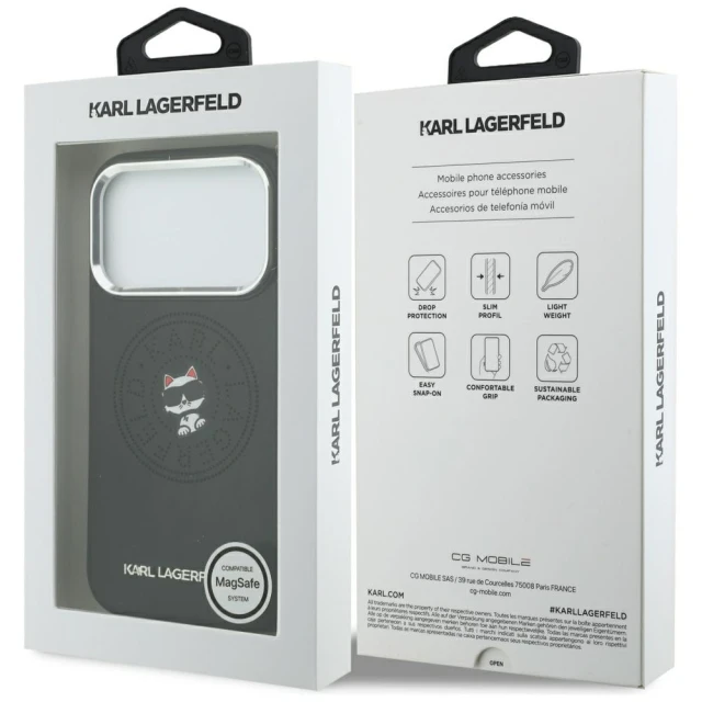 Чохол Karl Lagerfeld Point & Choupette Sketch для iPhone 18 Pro | 17 Pro Black (KLHMP18L6PCCPRK)