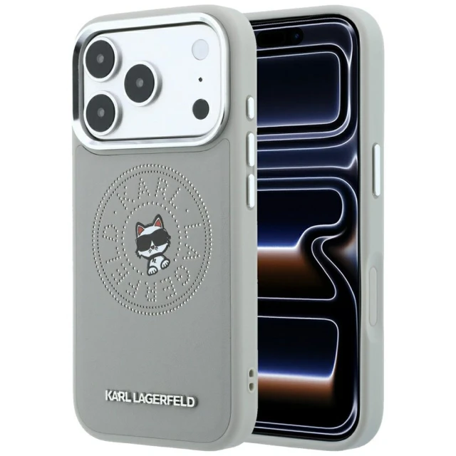 Чохол Karl Lagerfeld Point & Choupette Sketch для iPhone 18 Pro Max | 17 Pro Max Grey (KLHMP18X6PCCPRG)
