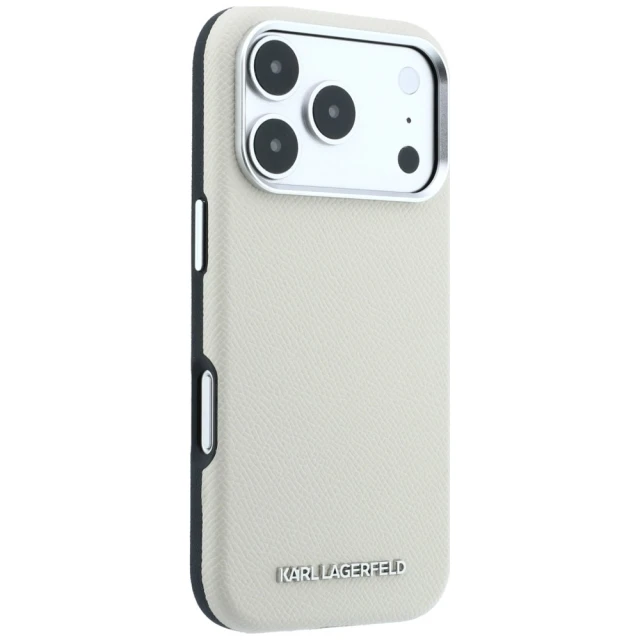 Чохол Karl Lagerfeld Grained Elongated Logo для iPhone 18 Pro Max | 17 Pro Max Beige (KLHMP18XPSWGKLE)