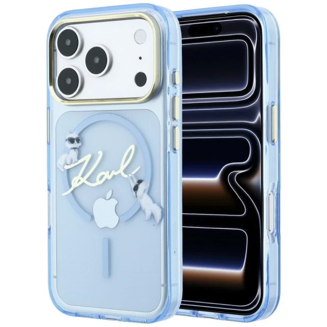 Чохол Karl Lagerfeld Script Logo для iPhone 18 Pro | 17 Pro Blue (KLHMP18X5HKSCAL)