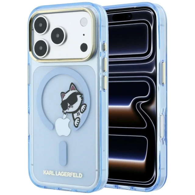 Чохол Karl Lagerfeld Peekaboo Logo untuk iPhone 18 Pro | 17 Pro Blue (KLHMP18L6HCPSCB)