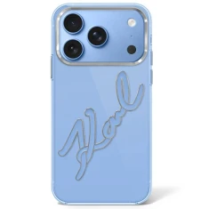 Чохол Karl Lagerfeld IML Big Signature Resin Metal Frame для iPhone 18 Pro | 17 Pro Blue (KLHCP18L6HCKSRB)