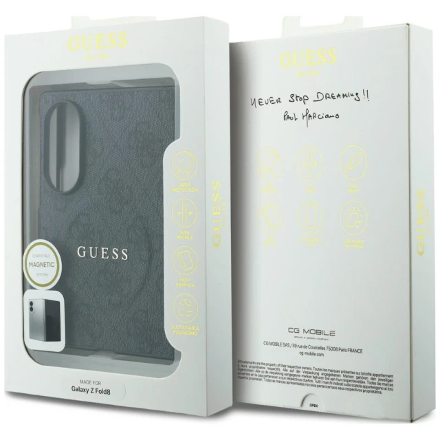 Чохол Guess Big 4G Logo Classic Logo для Samsung Galaxy Fold 8 Black (GUHMZFW8P4MSEGCK)