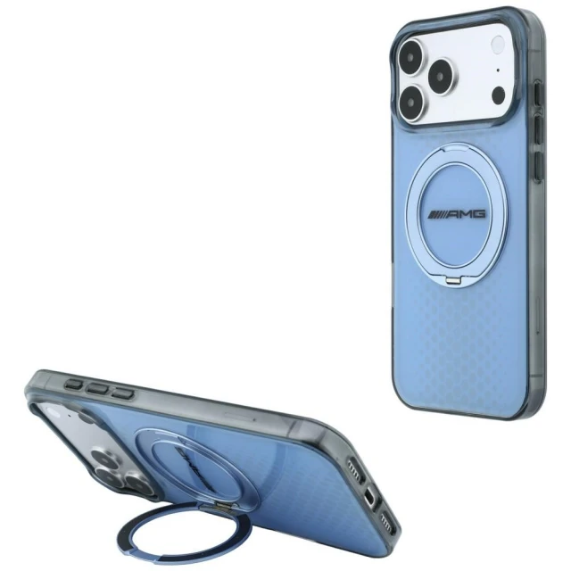 Чохол Mercedes AMG IML Double Layer Urban Line with Ring Stand для iPhone 18 Pro Max | 17 Pro Max Blue (AMHMP18X24HRSGPB)