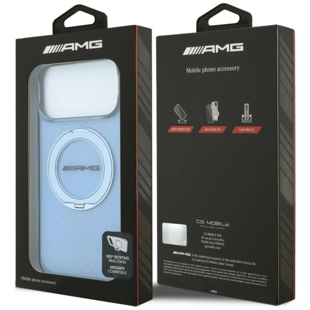 Чохол Mercedes AMG IML Double Layer Urban Line with Ring Stand для iPhone 18 Pro Max | 17 Pro Max Blue (AMHMP18X24HRSGPB)