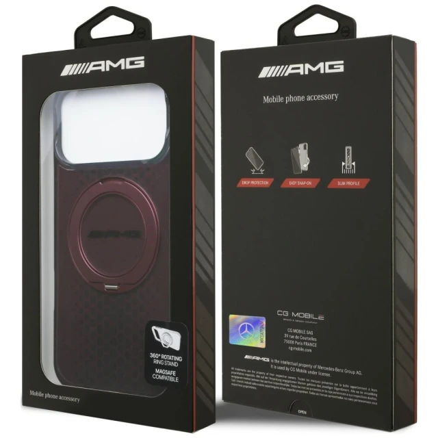 Чохол Mercedes AMG IML Double Layer Urban Line with Ring Stand для iPhone 18 Pro Max | 17 Pro Max Red (AMHMP18X24HRSGPR)