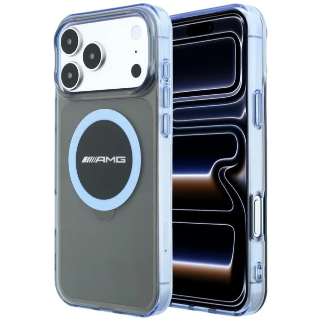 Чохол Mercedes AMG IML Transparent Bicolor Block для iPhone 18 Pro Max | 17 Pro Max Black Blue (AMHMP18X24HTBKB)
