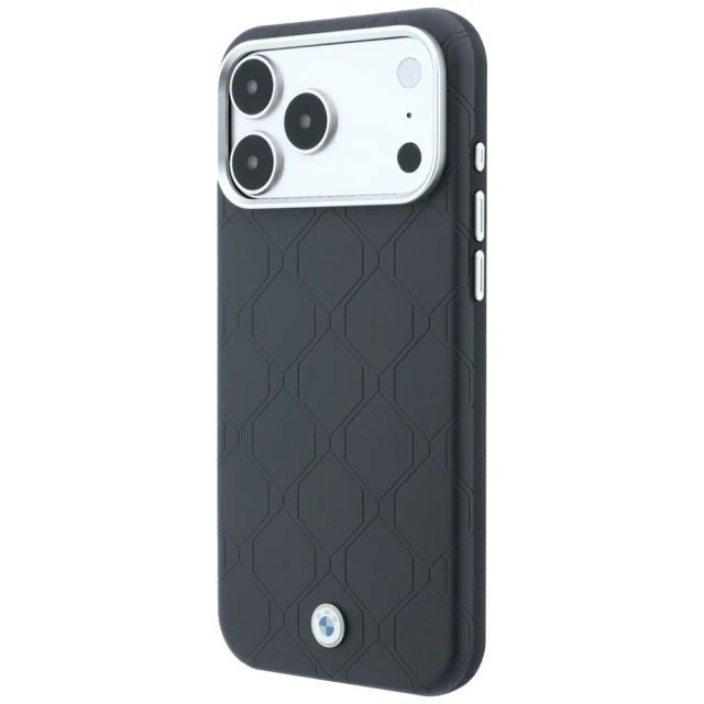 Чохол BMW Sign Deboss Quilted Metal Logo для iPhone 18 Pro | 17 Pro Grey (BMHMP18L26SWOSPA)