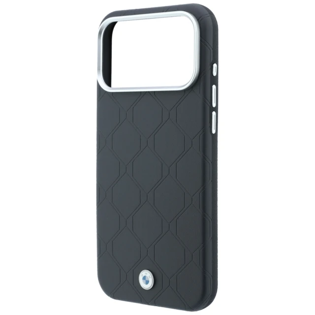 Чохол BMW Sign Deboss Quilted Metal Logo для iPhone 18 Pro | 17 Pro Grey (BMHMP18L26SWOSPA)