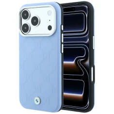 Чохол BMW Sign Deboss Quilted Metal Logo для iPhone 18 Pro | 17 Pro Blue (BMHMP18L26SWOSPB)