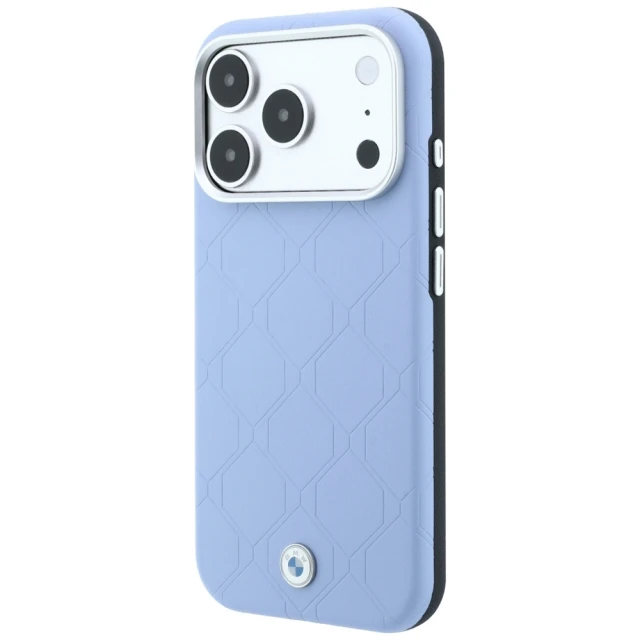Чохол BMW Sign Deboss Quilted Metal Logo для iPhone 18 Pro | 17 Pro Blue (BMHMP18L26SWOSPB)