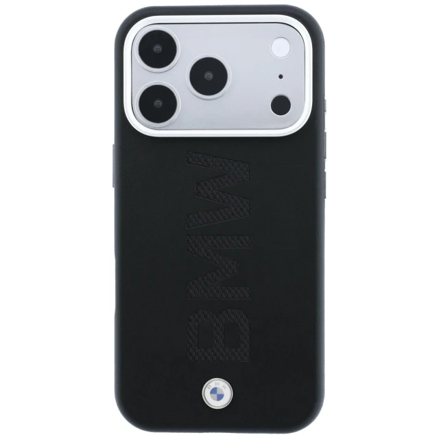 Чохол BMW Sign Deboss Quilted Metal Logo для iPhone 18 Pro Max Grey (BMHMP18L26SWOWMK)