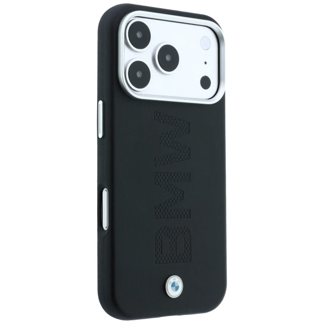 Чохол BMW Sign Deboss Quilted Metal Logo для iPhone 18 Pro Max Grey (BMHMP18L26SWOWMK)