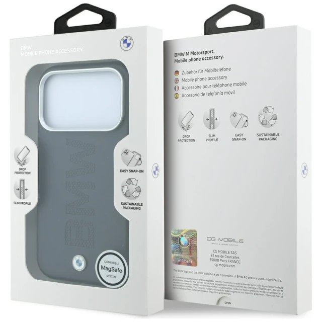 Чохол BMW Sign Centered Deboss для iPhone 18 Pro Max | 17 Pro Max Grey (BMHMP18X26SWOWMA)