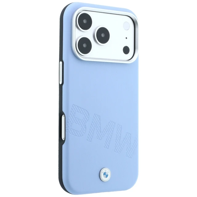 Чохол BMW Sign Inclined Deboss Letters для iPhone 18 Pro | 17 Pro Blue (BMHMP18L26SWOWDB)