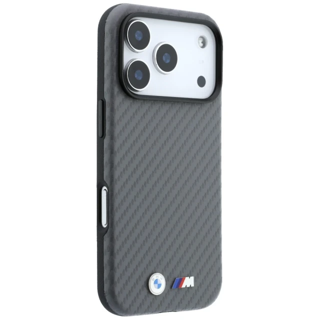 Чехол BMW M Carbon Metal Logo для iPhone 18 Pro Max | 17 Pro Max Grey (BMHMP18X26SWPCILA)