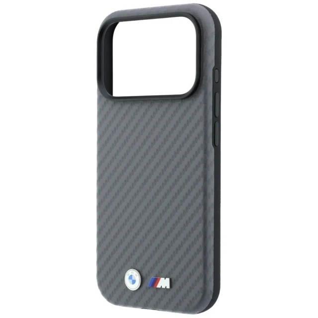 Чехол BMW M Carbon Metal Logo для iPhone 18 Pro Max | 17 Pro Max Grey (BMHMP18X26SWPCILA)