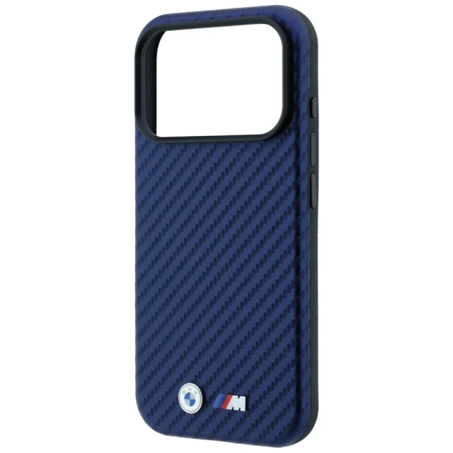 Чохол BMW M Carbon Metal Logo для iPhone 18 Pro Max | 17 Pro Max Navy (BMHMP18X26SWPCILV)