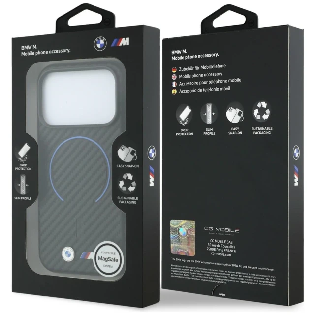 Чохол BMW M Carbon Printed Ring для iPhone 18 Pro Max | 17 Pro Max Black (BMHMP18X26SWPCMKB)