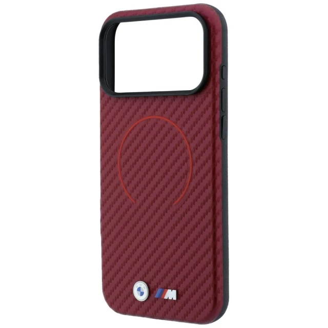 Чехол BMW M Carbon Printed Ring для iPhone 18 Pro Max | 17 Pro Max Burgundy (BMHMP18X26SWPCMXR)