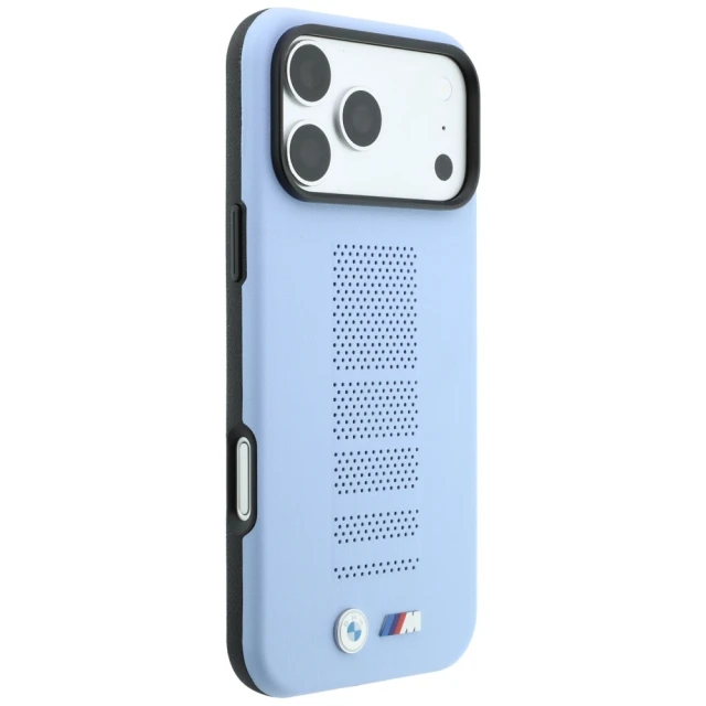 Чохол BMW M Blue Perfo Metal Logo для iPhone 18 Pro Max | 17 Pro Max Blue (BMHMP18X26SWPPEB)