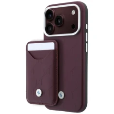 Чохол BMW Quilted Pattern Metal Logo для iPhone 18 Pro | 17 Pro Burgundy (BMHMBWP18L26SWOSPR)