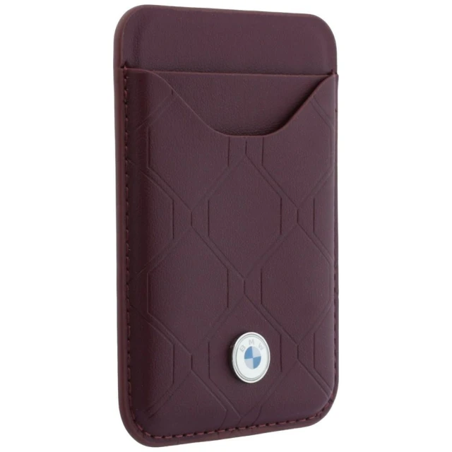 Чохол + гаманець BMW Quilted Pattern Metal Logo для iPhone 18 Pro Max | 17 Pro Max Burgundy (BMHMBWP18X26SWOSPR)