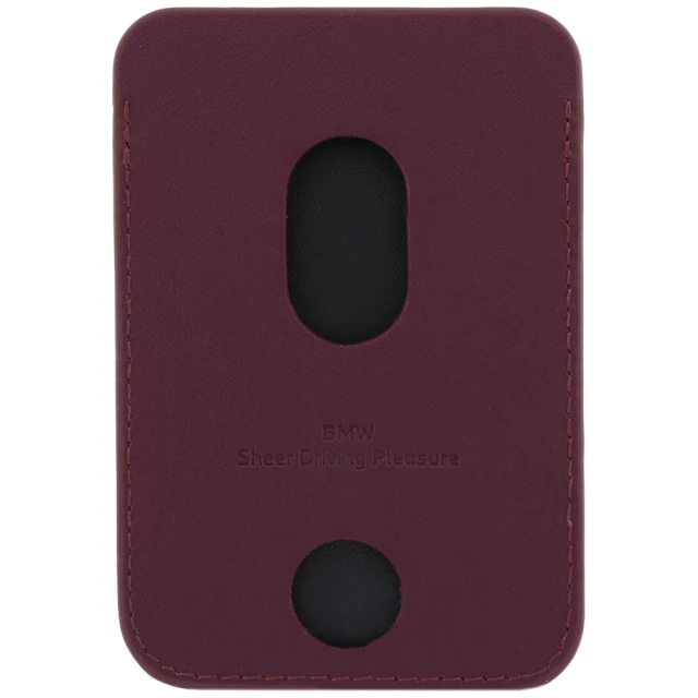 Чохол + гаманець BMW Quilted Pattern Metal Logo для iPhone 18 Pro Max | 17 Pro Max Burgundy (BMHMBWP18X26SWOSPR)