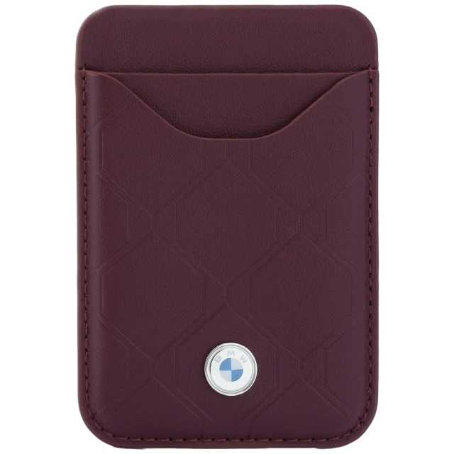 Чохол + гаманець BMW Quilted Pattern Metal Logo для iPhone 18 Pro Max | 17 Pro Max Burgundy (BMHMBWP18X26SWOSPR)