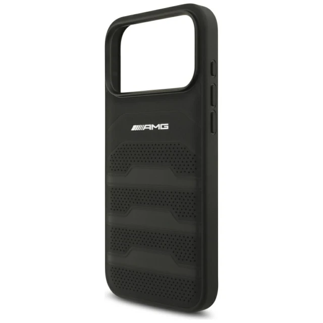 Чохол AMG Leather Debossed Lines Logo для iPhone 18 Pro Max | 17 Pro Max Black (AMHCP18XGSEBK)