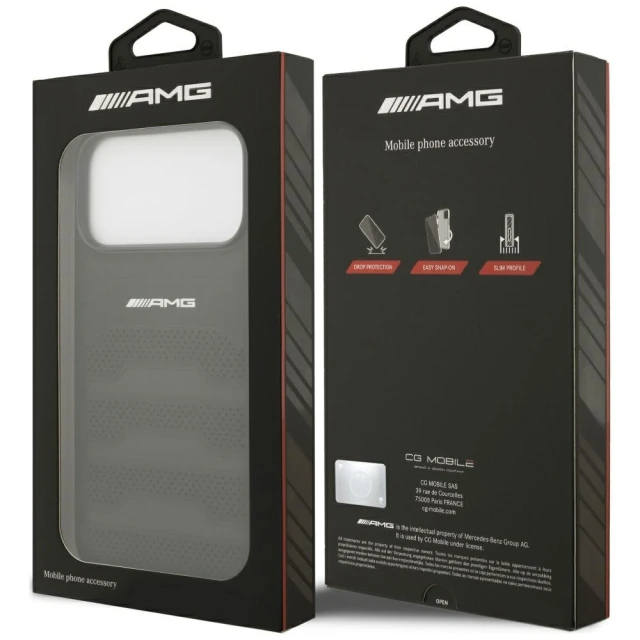 Чохол AMG Leather Debossed Lines Logo для iPhone 18 Pro Max | 17 Pro Max Black (AMHCP18XGSEBK)