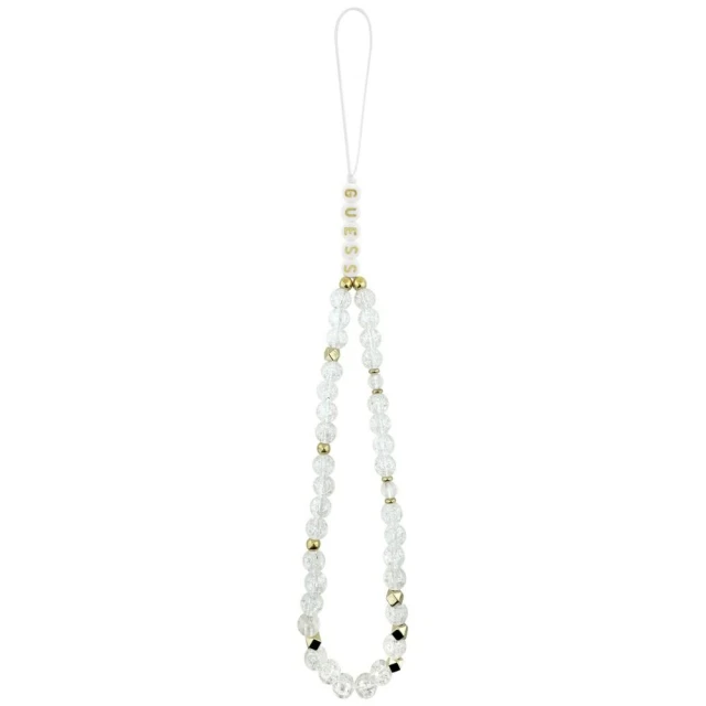 Чохол Guess IML Flowers Allover Electroplated with Pearl Strap для iPhone 18 Pro Max | 17 Pro Max White (GUHMP18XHCPOFPH)