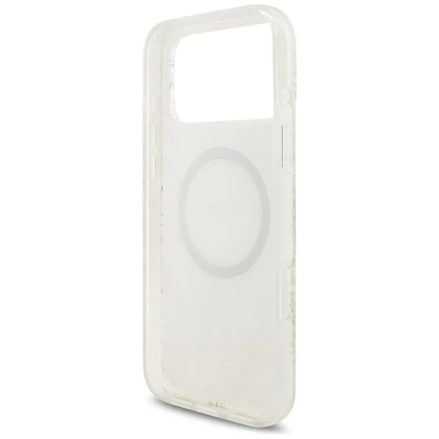 Чохол Guess IML Flowers Allover Electroplated with Pearl Strap для iPhone 18 Pro Max | 17 Pro Max White (GUHMP18XHCPOFPH)