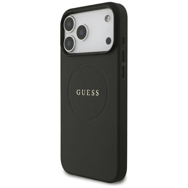 Чохол Guess Grained Gold Ring для iPhone 18 Pro Max | 17 Pro Max Black (GUHMP18XPGHSMMK)