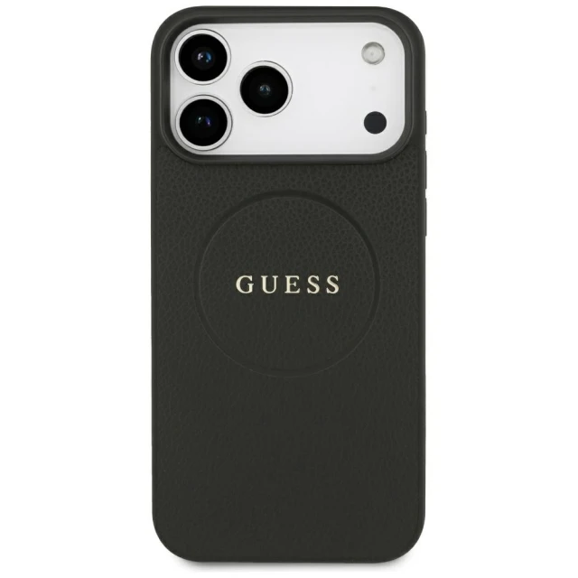 Чохол Guess Grained Gold Ring для iPhone 18 Pro Max | 17 Pro Max Black (GUHMP18XPGHSMMK)