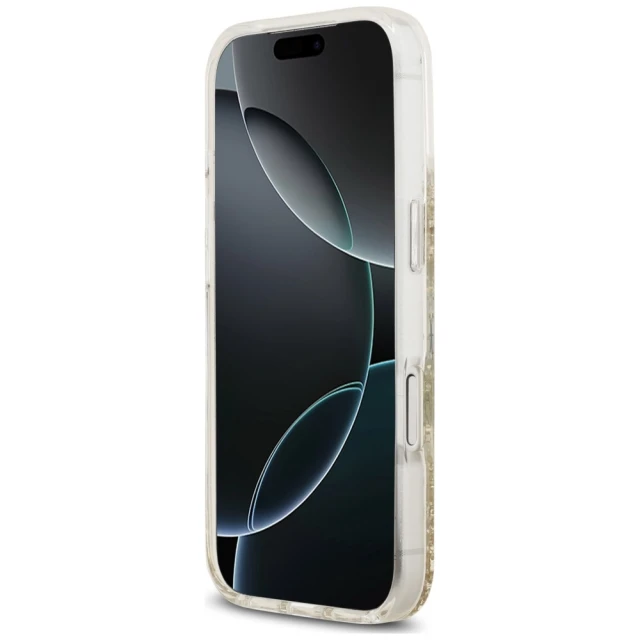Чохол Guess Resin Bottom Glitter для iPhone 18 Pro | 17 Pro Gold (GUHMP18LRGRGED)
