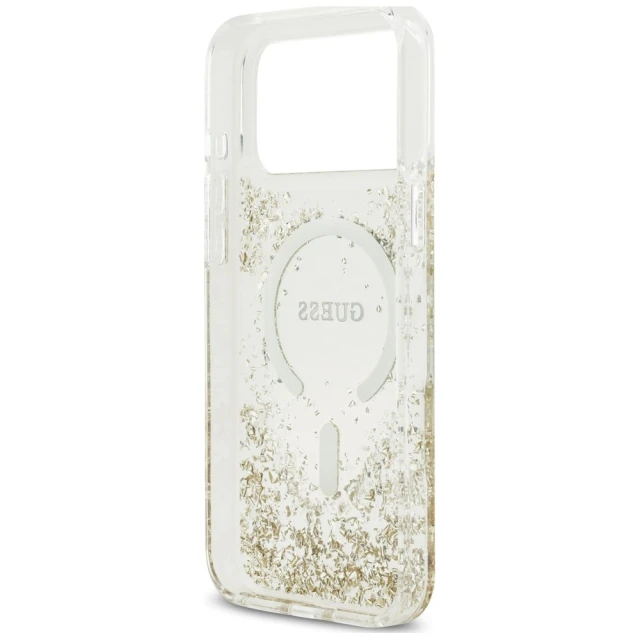 Чохол Guess Resin Bottom Glitter для iPhone 18 Pro Max | 17 Pro Max Gold (GUHMP18XRGRGED)