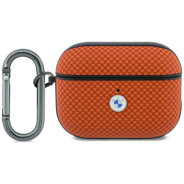 Чохол BMW Textured Sign Kevlar Metal Logo для AirPods Pro 3 Orange (BMAP326PTKLO)