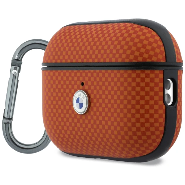 Чохол BMW Textured Sign Kevlar Metal Logo для AirPods Pro 3 Orange (BMAP326PTKLO)